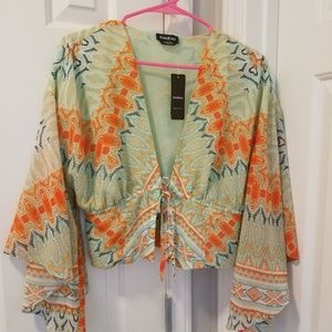 Bebe Full Flutter Blouse